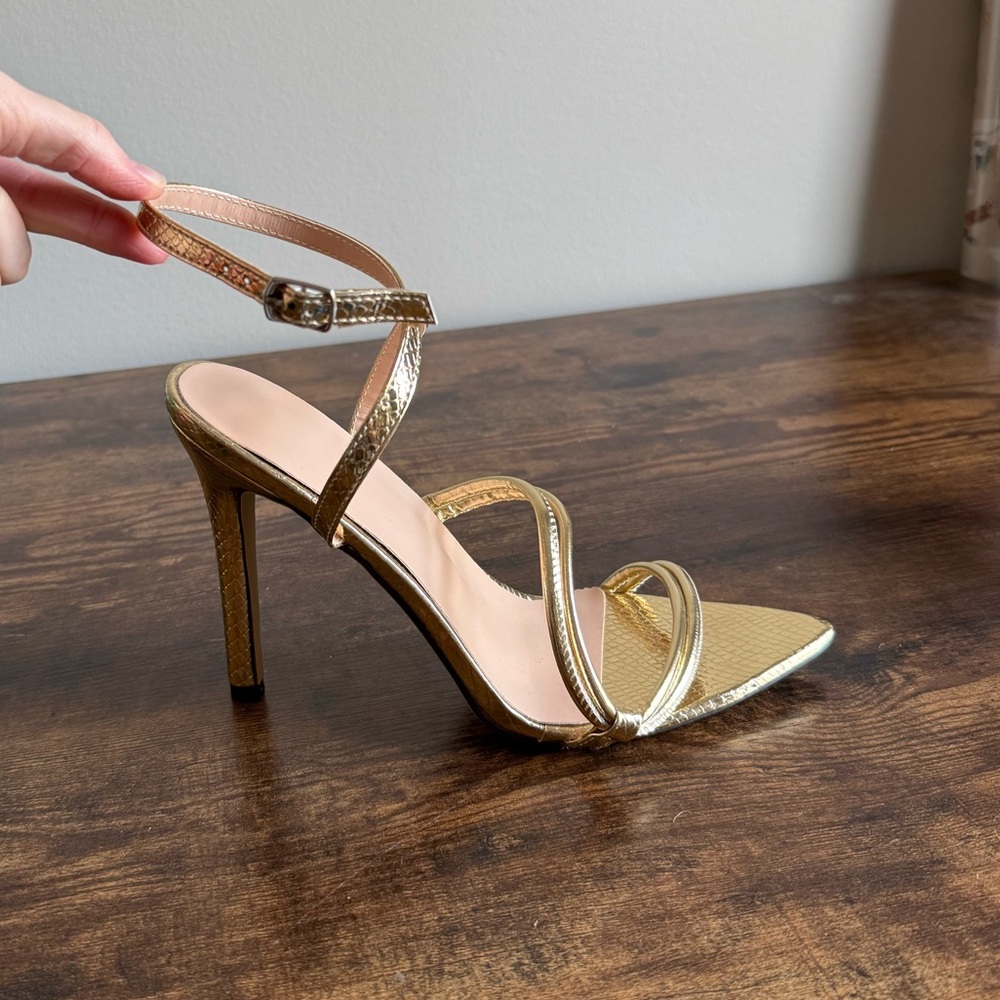 • gold heels
